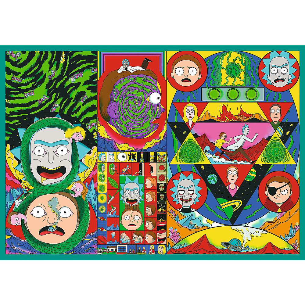 Пазли TREFL Rick and Morty Закручений світ 4x250 ел (13338) Тематика пазла мультфільми