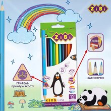Набір кольорових олівців ZIBI KIDS Line 12 шт (ZB.2414)