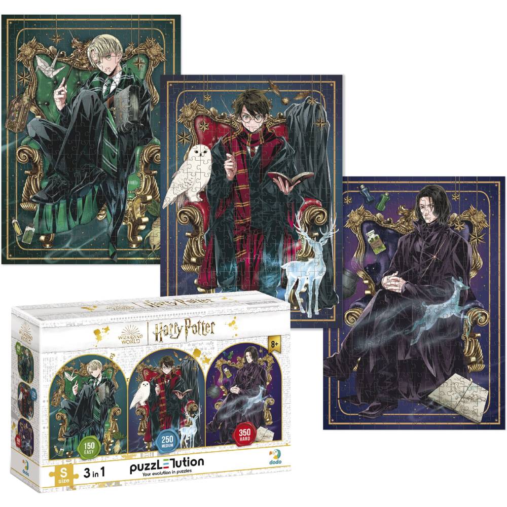 Зовнішній вигляд Набір пазлів Dodo Harry Potter 3 в 1 Династія чарівників (200575)