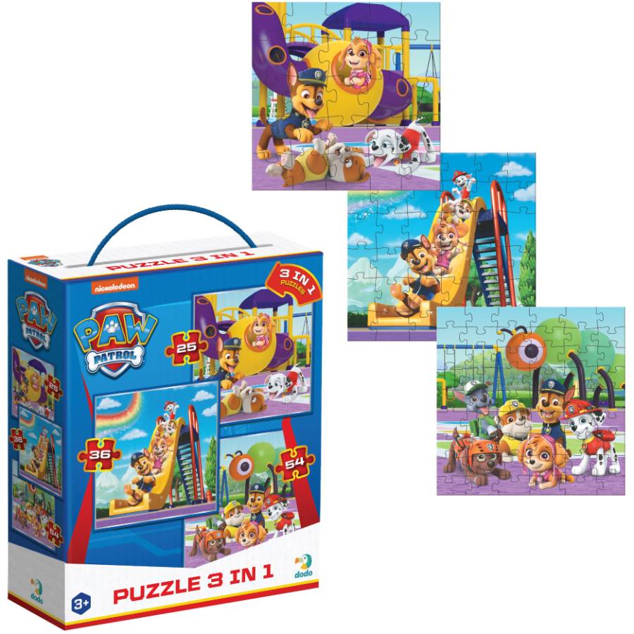 Набір пазлів Dodo Paw Patrol 3 в 1 Ігровий майданчик (200578) Набір пазлів Dodo Paw Patrol 3 в 1 Ігровий майданчик (200578)