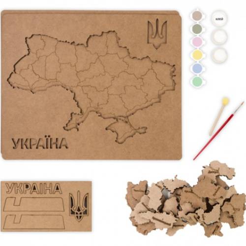 Набір для творчості Rosa Talent Мапа України 3D пастельні кольори (4823098532545)