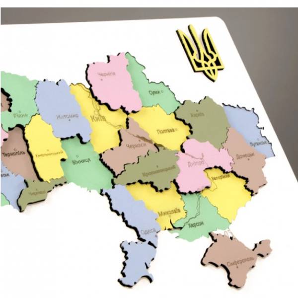 Набір для творчості Rosa Talent Мапа України 3D пастельні кольори (4823098532545) Вік від 7 років