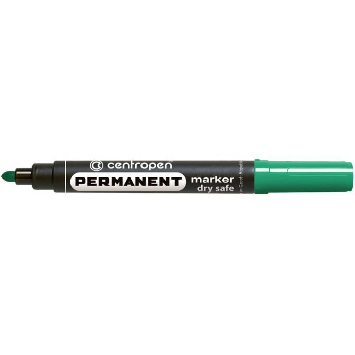 Маркер CENTROPEN Permanent Dry Safe Round Tip Green (8510/04)