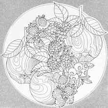 Набір для розпису-антистрес STRATEG Ягідна гармонія 30х30 см (JCEE37121)