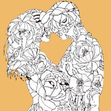 Набор для росписи-антистресс STRATEG Цветочная любовь 30х30 см (JCEE37106)