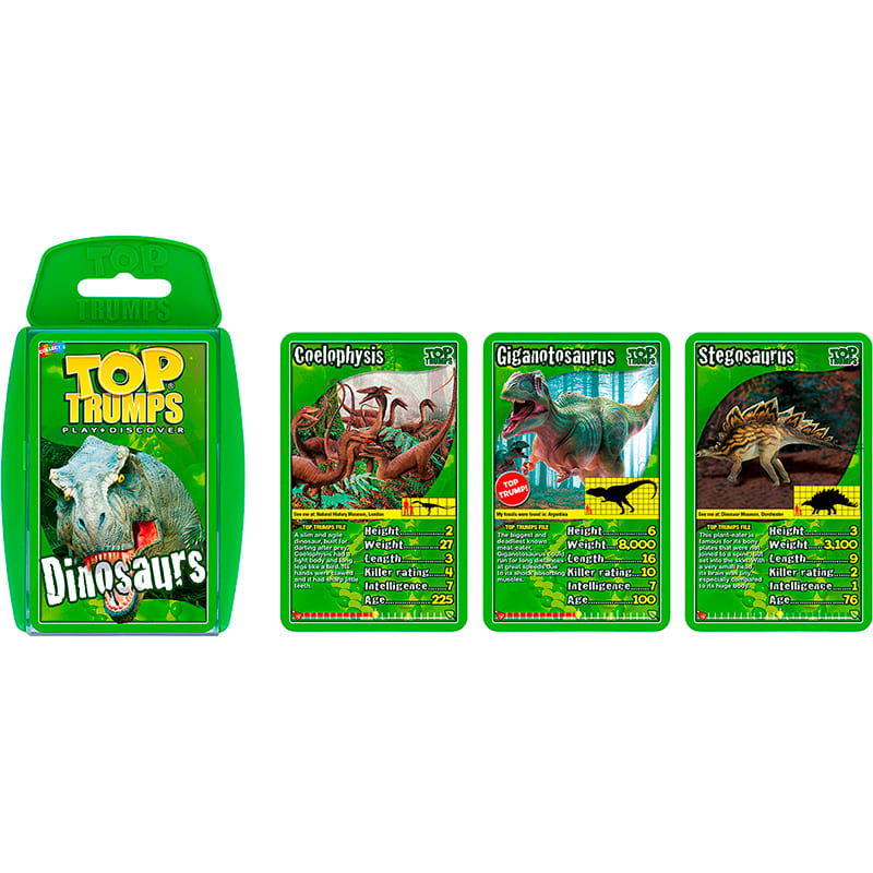 Настільна гра WINNING MOVES Top Trumps: Dinosaurs Winning Moves (WM01572-EN1-6) Матеріал картон