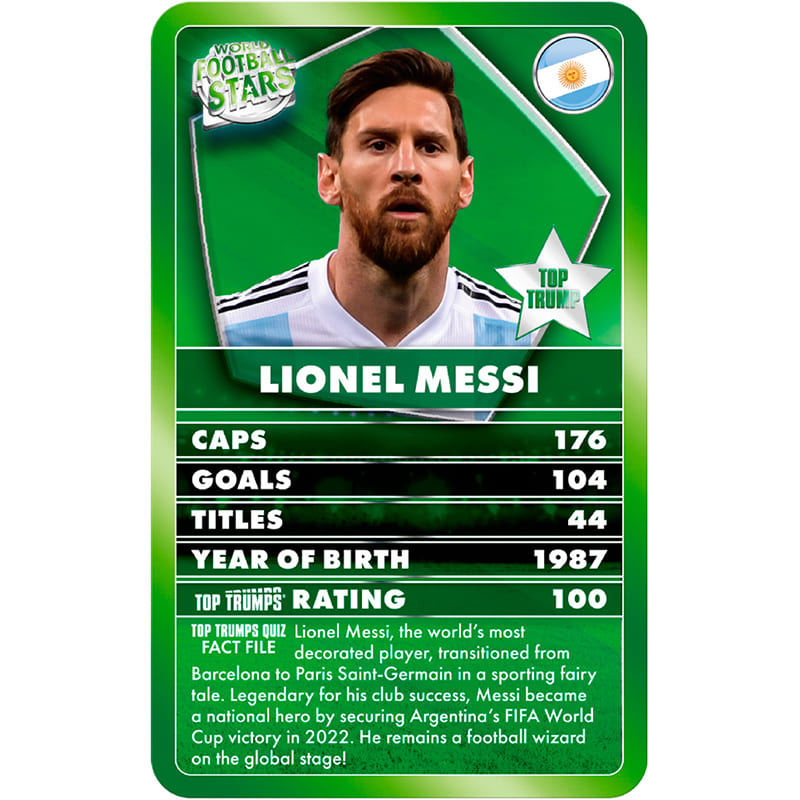 Настольная игра WINNING MOVES Top Trumps UK: World Football Stars Green (WM04533-EN1-6) Материал пластик