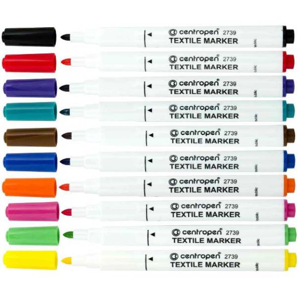 Набір маркерів CENTROPEN Textile 1.8мм 10 шт (2739.10) Малювання розпис текстилю