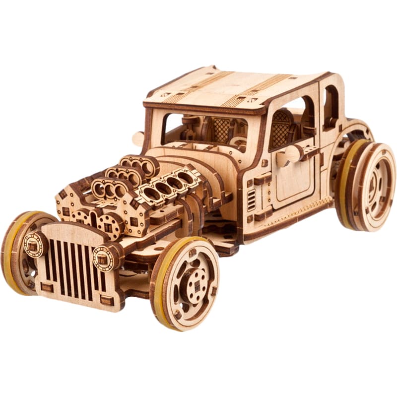 Механический 3D пазл UKRAINIAN GEARS Hot Rod Furious Mouse 207 эл (4820184121652) Возраст от 14 лет 