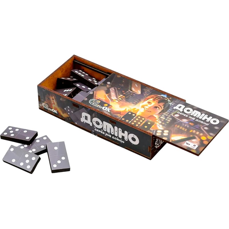 Настільна гра PUZZLEOK Доміно 28 ел (Puz-22929) Предмет вивчення логіка
