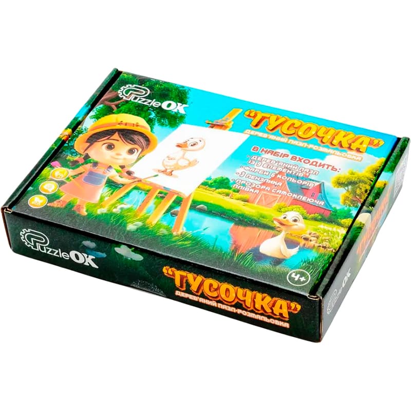 Пазл-розмальовка PUZZLEOK Гусочка 9 ел (Puz-22937) Для кого універсально