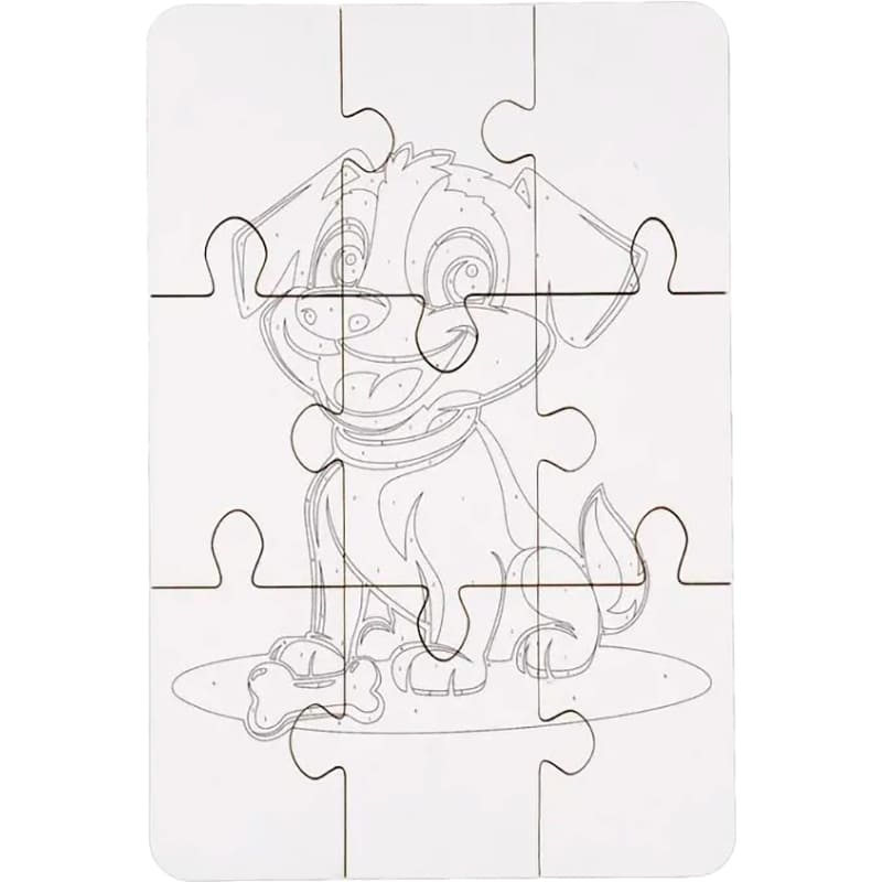 Пазл-розмальовка PUZZLEOK Собачка 9 ел (Puz-22940) Предмет вивчення логіка