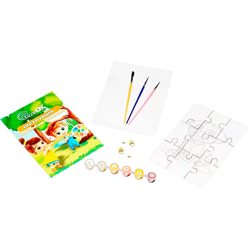 Зовнішній вигляд Пазл-розмальовка PUZZLEOK Собачка 9 ел (Puz-22940)