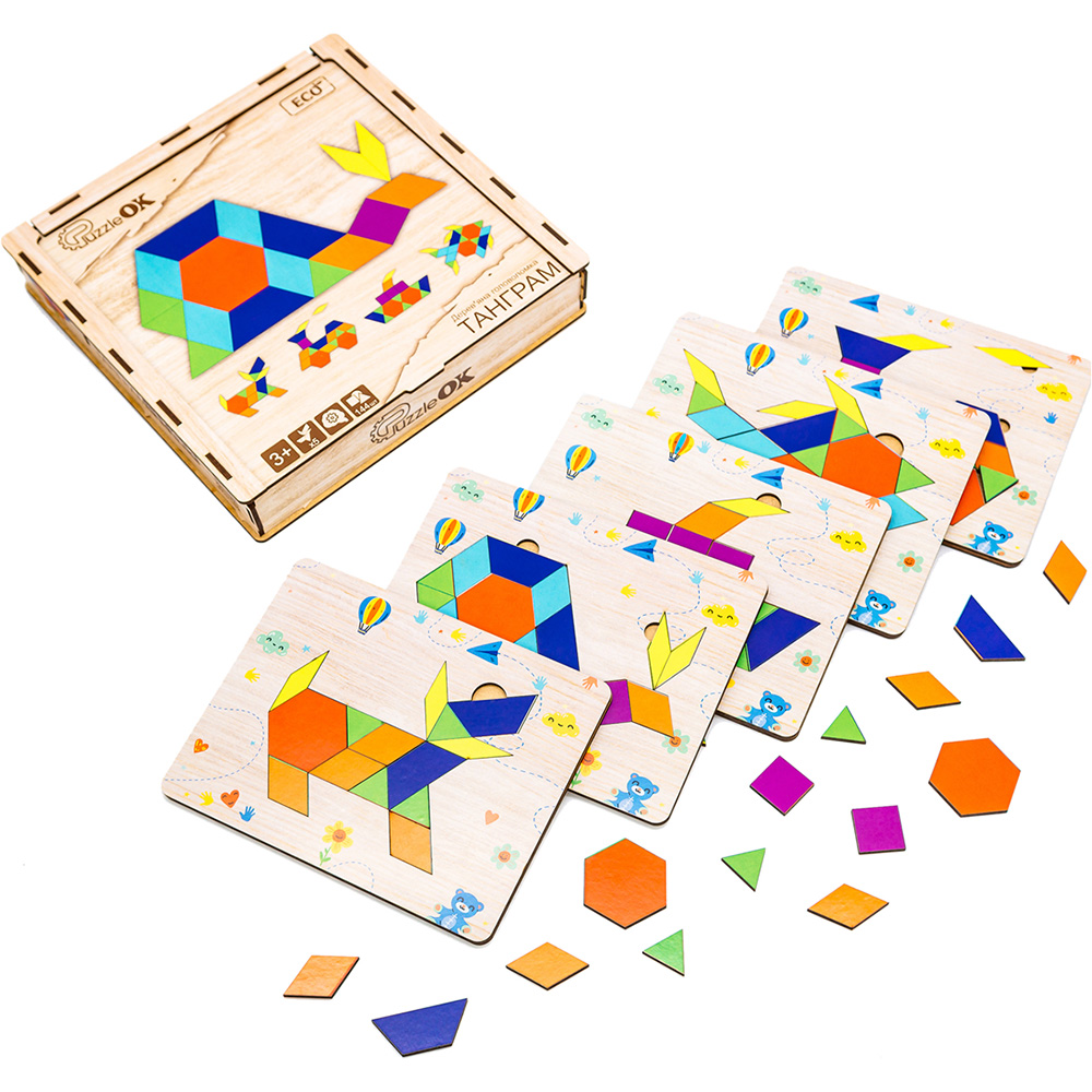 Замовити Дерев'яна головоломка PUZZLEOK Танграм (Puz-33654)