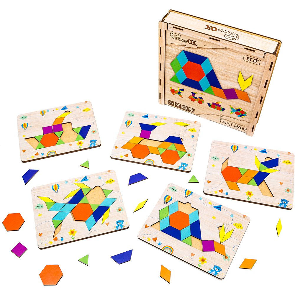 Покупка Дерев'яна головоломка PUZZLEOK Танграм (Puz-33654)