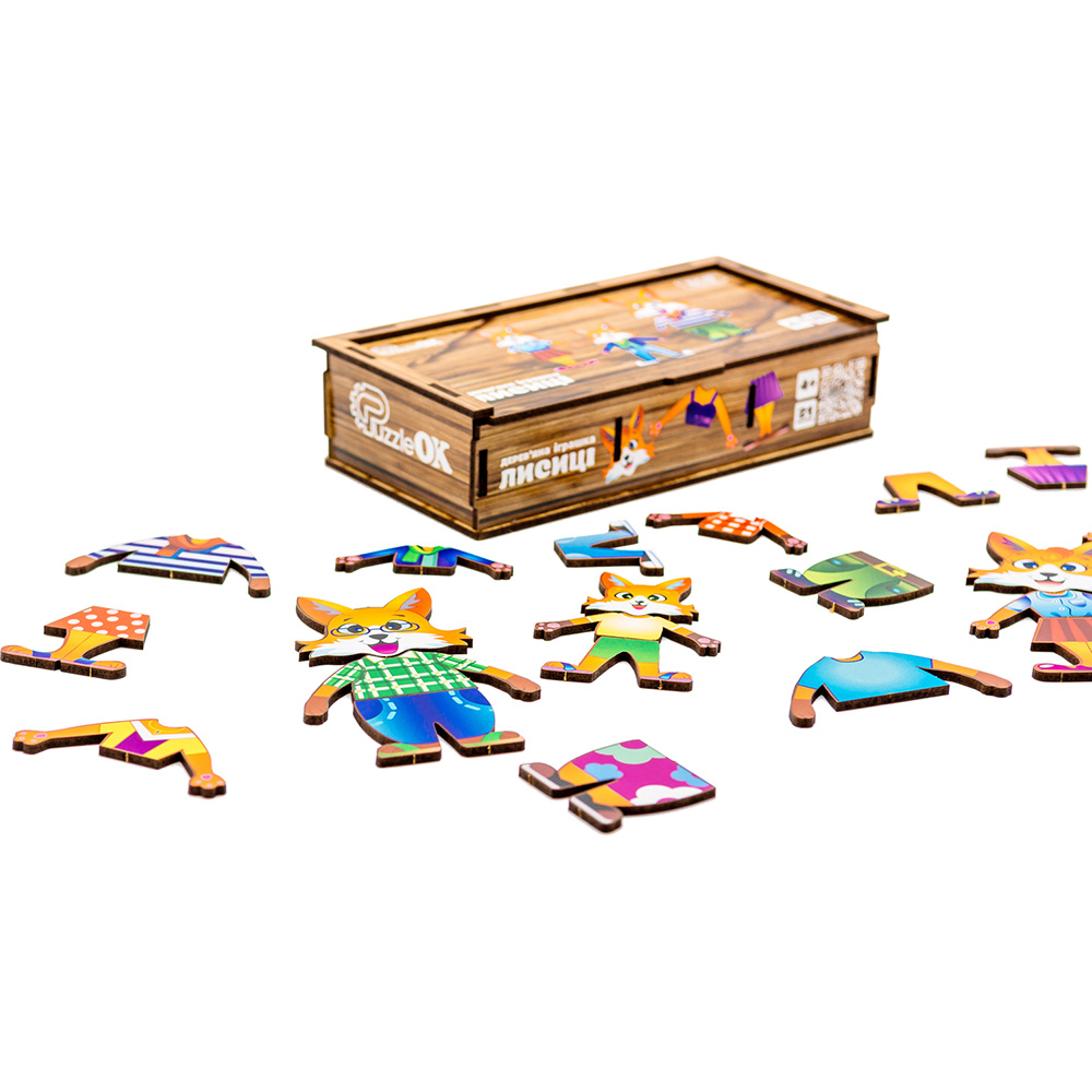 ​Розвиваюча іграшка PUZZLEOK Лисички (Puz-42121) Вік від 4 років