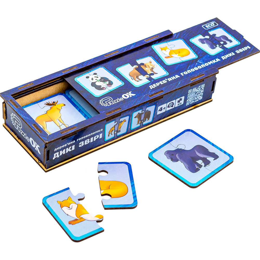 Замовити Головоломка пазл PUZZLEOK Дикі звірі 40 ел (Puz-44657)