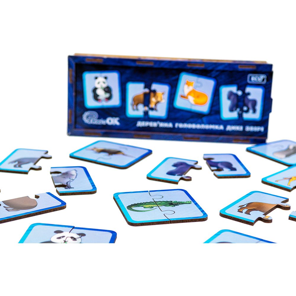 Зовнішній вигляд Головоломка пазл PUZZLEOK Дикі звірі 40 ел (Puz-44657)