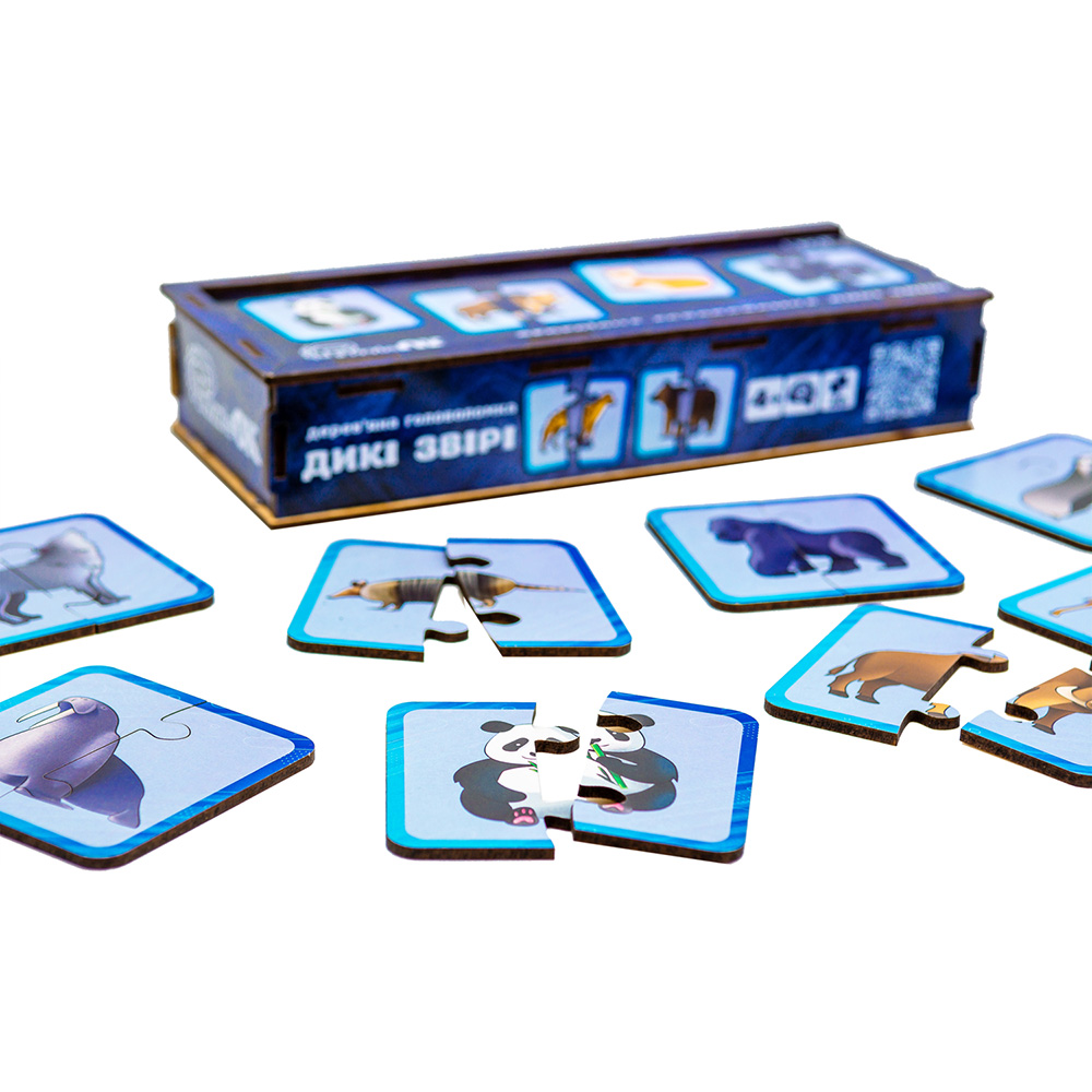 Головоломка пазл PUZZLEOK Дикі звірі 40 ел (Puz-44657) Для кого універсально