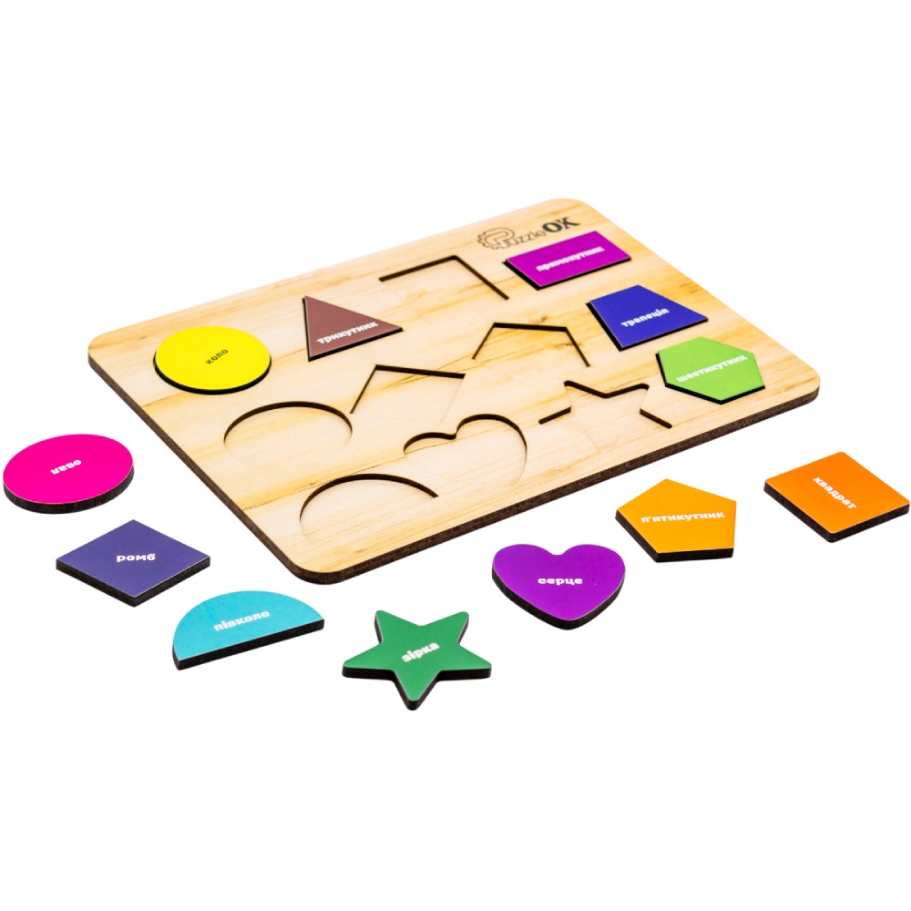 Розвиваюча іграшка PUZZLEOK Фігури А4 (Арт-11231) Предмет вивчення математика 