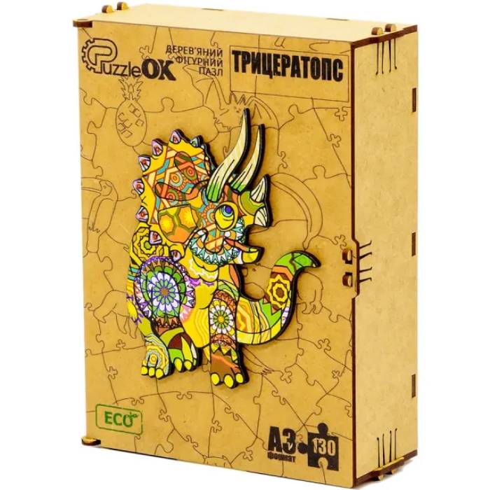 Пазл PUZZLEOK Трицератопс 130 ел (PuzA3-03113) Для кого універсально