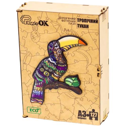 Пазл PUZZLEOK Тропічний Тукан 127 ел (PuzA3-03122) Предмет вивчення логіка