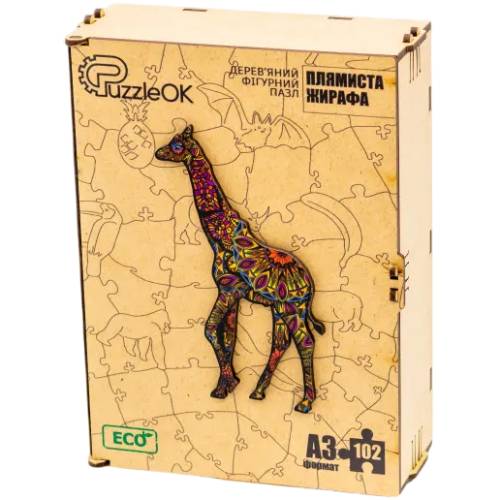 Пазл PUZZLEOK Плямиста Жирафа 102 ел (PuzA3-03124) Предмет вивчення логіка