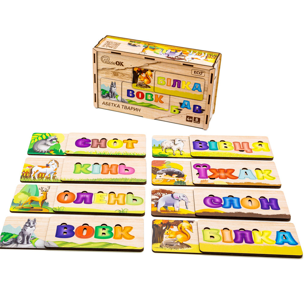 Пазл PUZZLEOK "Абетка тварин" (Puz-91768) Для кого універсально
