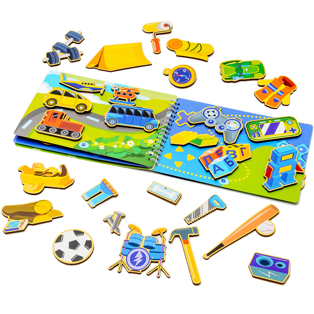 Развивающий альбом PUZZLEOK Puz-22920 Для кого для мальчиков