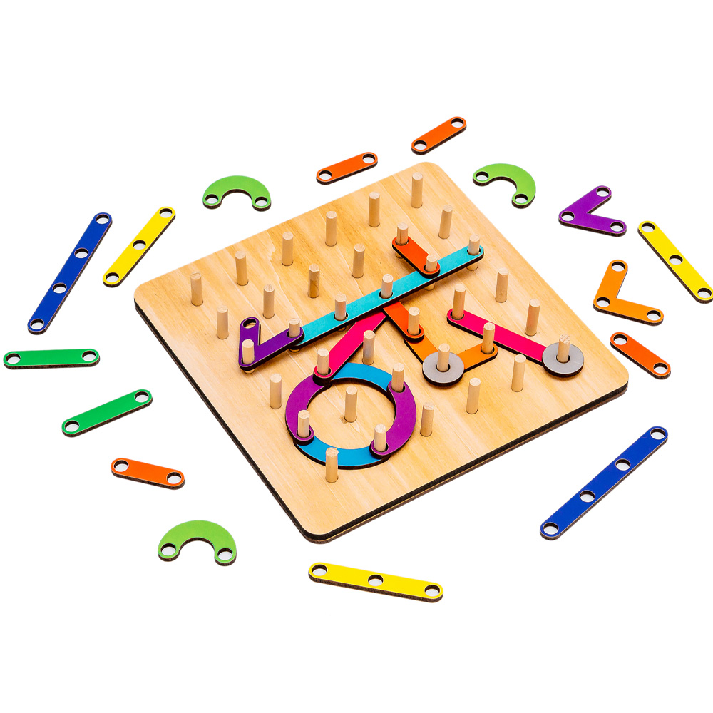 Сортер-розвиваюча дошка PUZZLEOK Монтессорі (Puz-27260) Розбірні іграшки сортер