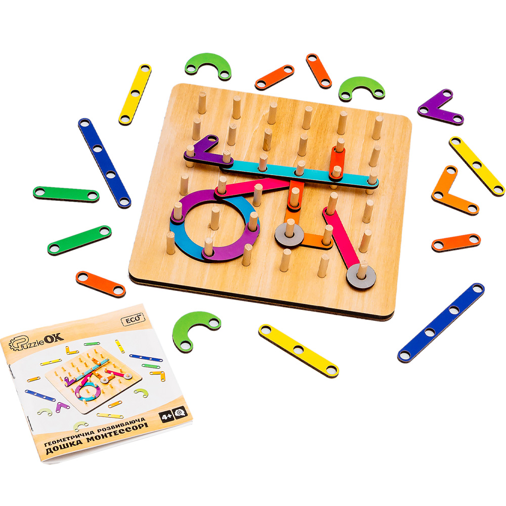 Сортер-розвиваюча дошка PUZZLEOK Монтессорі (Puz-27260) Для кого універсально