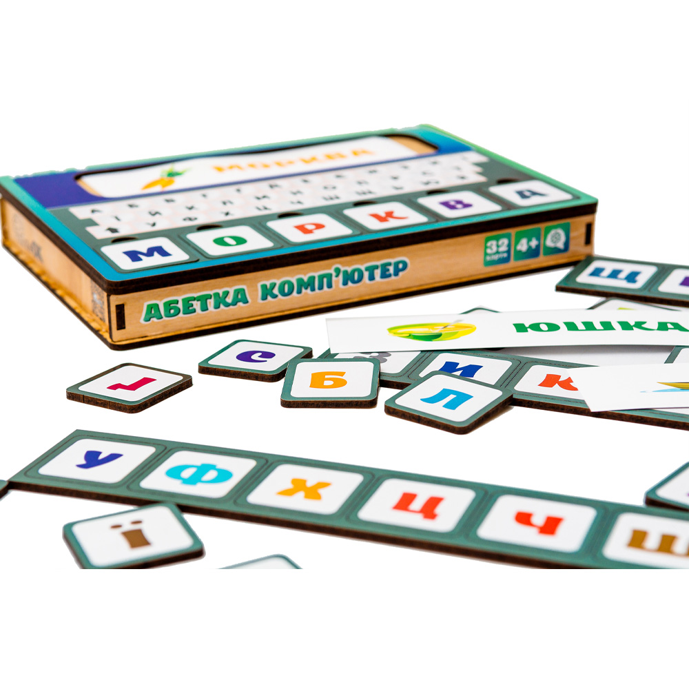 Фото Настільна гра PUZZLEOK "Абетка Комп'ютер" 32 ел (Puz-73913)