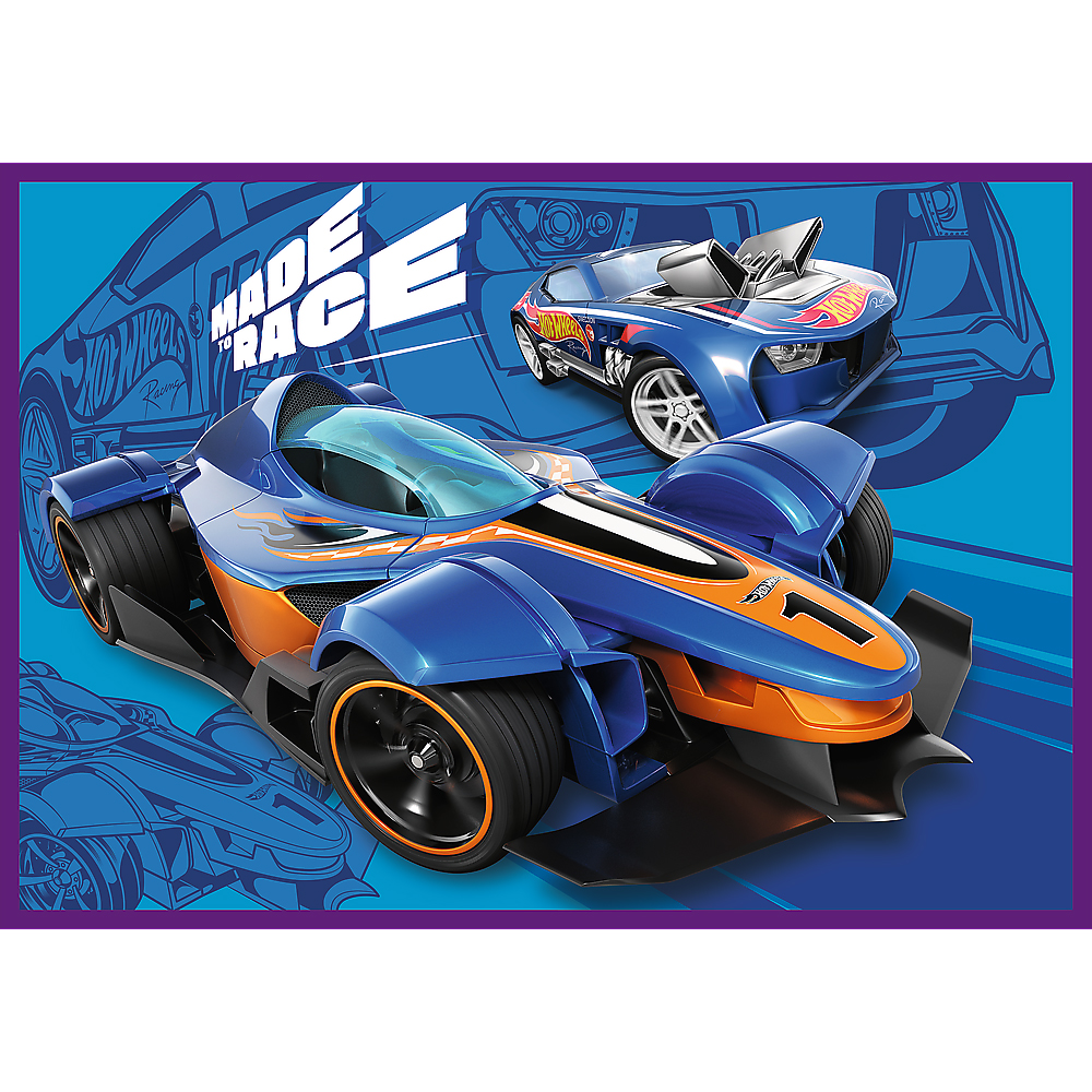 Пазлы TREFL Hot Wheels Гоночный автомобиль 4 x 250 элементов (5900511133127) Возраст от 5 лет 