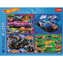 Пазлы TREFL Hot Wheels Гоночный автомобиль 4 x 250 элементов (5900511133127)