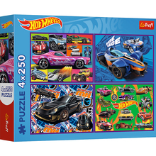 Пазлы TREFL Hot Wheels Гоночный автомобиль 4 x 250 элементов (5900511133127)