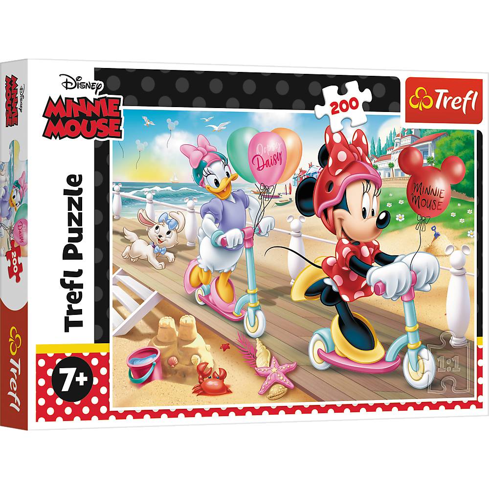 Пазли Trefl Minnie Mouse Міні на пляжі 200 ел (5900511132625)