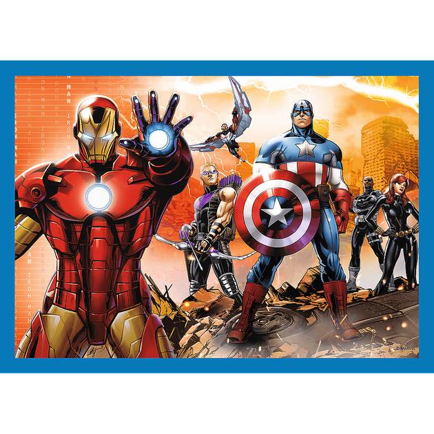 Пазл TREFL 4in1 The Avengers Хоробрі Месники 35-48-54-70 елементів (5900511343861) Пазли класичний