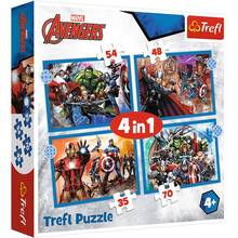 Пазл TREFL 4in1 The Avengers Хоробрі Месники 35-48-54-70 елементів (5900511343861)