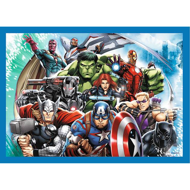 Пазл TREFL 4in1 The Avengers Хоробрі Месники 35-48-54-70 елементів (5900511343861) Вік від 4 років
