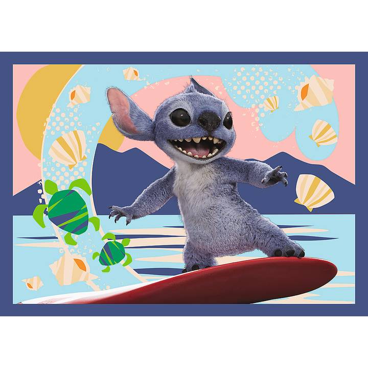 Пазл TREFL 4in1 Disney Stitch The Movie Відпочинок на Гаваях 35+48+54+70 елементів (5900511346664) Вік від 4 років