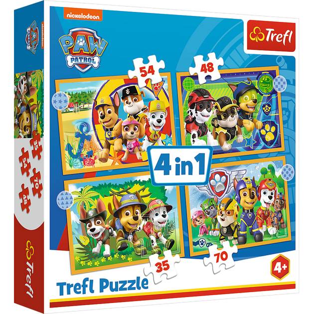Пазл TREFL 4in1 Paw Patrol Праздник у щенячьего патруля 35+48+54+70 элементов (5900511343953) Пазл TREFL 4in1 Paw Patrol Праздник у щенячьего патруля 35+48+54+70 элементов (5900511343953)