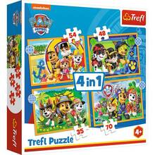 Пазл TREFL 4in1 Paw Patrol Свято у щенячого патруля 35+48+54+70 елементів (5900511343953)