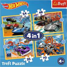 Пазл TREFL 4in1 Hot Wheels Транспортные средства 35+48+54+70 элементов (5900511346275)