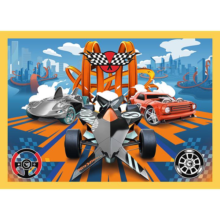 Пазл TREFL 4in1 Hot Wheels Транспортные средства 35+48+54+70 элементов (5900511346275) Предмет изучения логика 