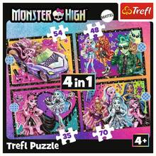 Пазл TREFL 4in1 Monster High Напряженный день в Монстр Хай 35+48+54+70 элементов (5900511346558)