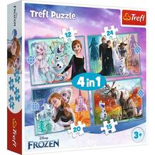 Пазл TREFL 4in1 Frozen Удивительный мир Ледяного сердца 12+15+20+24 элемента (5900511343816)