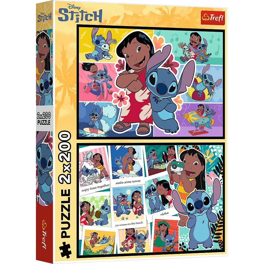 Пазли Trefl Stitch Щасливе життя Стіча 2х200 ел (5900511133349) Предмет вивчення логіка