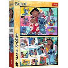 Пазли Trefl Stitch Щасливе життя Стіча 2х200 ел (5900511133349)