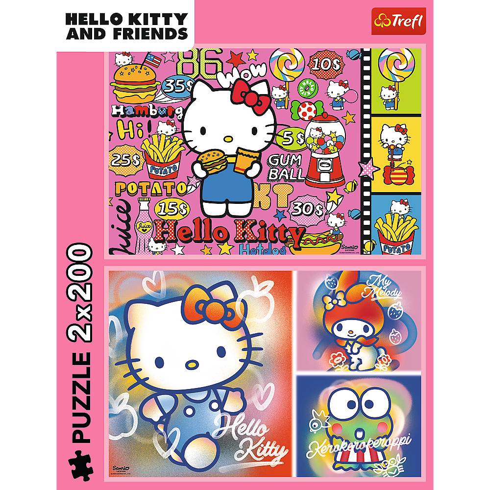 Пазли Trefl Hello Kitty Вітаю Кітті та друзів 2х200 ел (5900511133363)