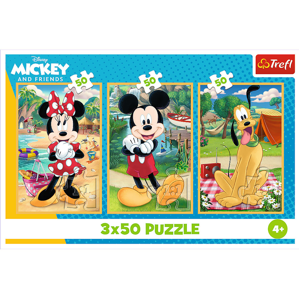 Набор пазлов TREFL Mickey&friends Мышь на празднике 3х50 элементов (5900511348811)